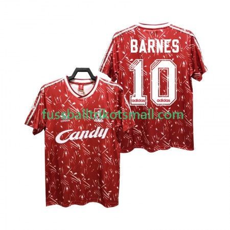 Fußballtrikots Liverpool BARNES 10 1989 1991 Retro Kurzarm Heimtrikotsatz kaufen